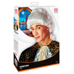 Paruka historická Casanova bílá